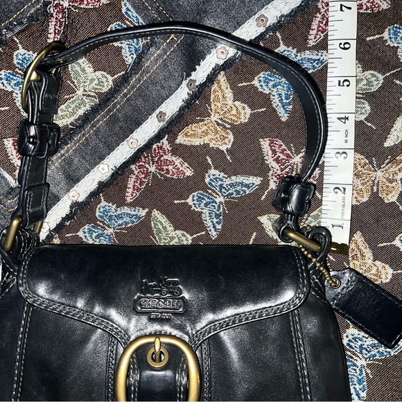 Coach Bleecker Legacy Tattersall Flap Shoulder Bag Black 11427 Y2K vintage EUC - Picture 5 of 16